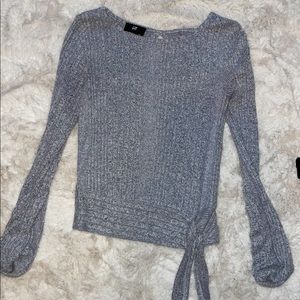 iZ Byer Long Sleeve Gray Top Size XS